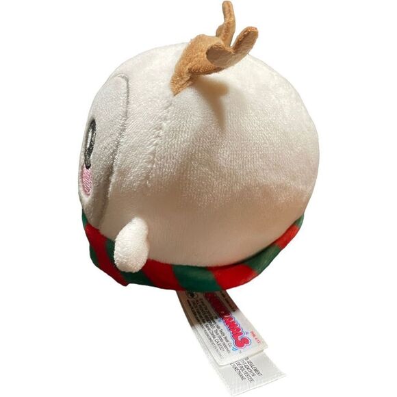 SQUEEZAMALS Claire’s Exclusive Christmas Ollie Owl Plush Stuffed Animal Ball Toy - Picture 2 of 8